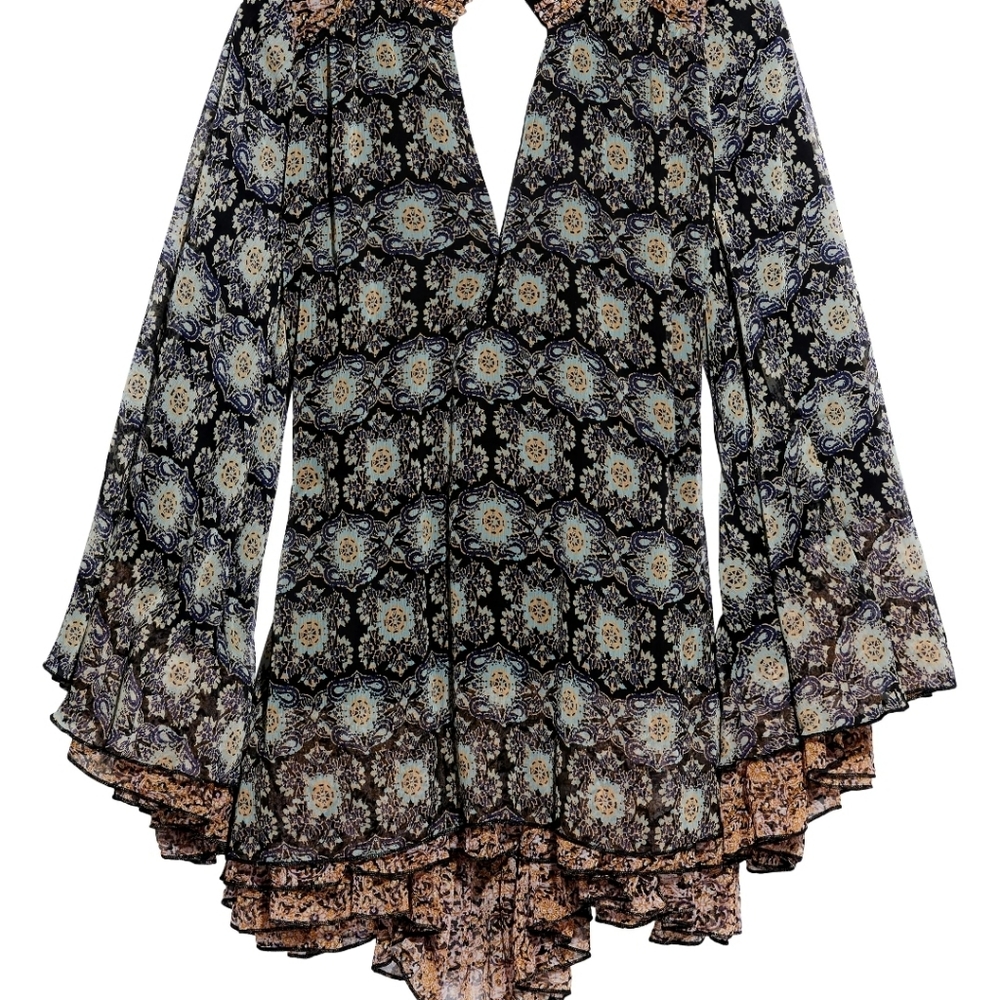 Free People × Gabi Tunic Bell Sleeve Swing Dress - Picture 4 of 4